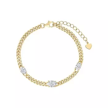 Серебряный браслет с фианитами