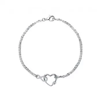 Серебряный браслет с фианитами