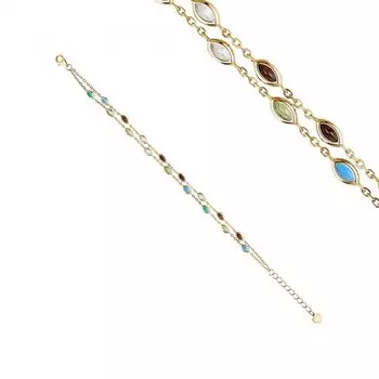 Серебряный браслет с фианитами