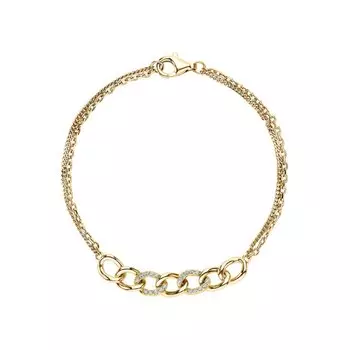 Серебряный браслет с фианитами