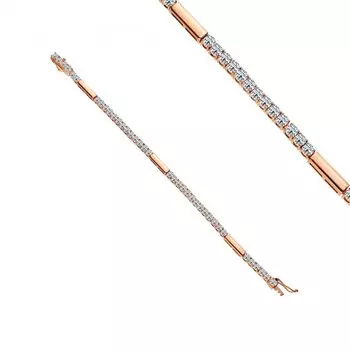 Серебряный браслет с фианитами