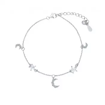 Серебряный браслет с фианитами