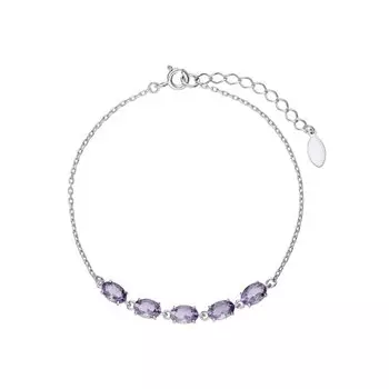 Серебряный браслет с фианитами