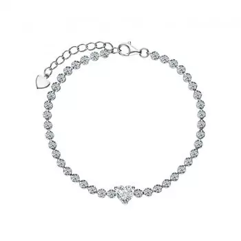 Серебряный браслет с фианитами