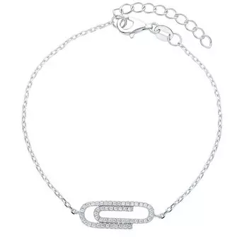 Серебряный браслет с фианитами