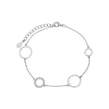 Серебряный браслет с фианитами