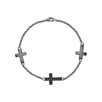 Серебряный браслет с фианитами