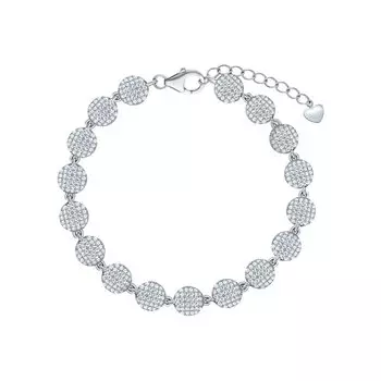 Серебряный браслет с фианитами