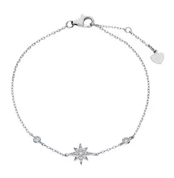 Серебряный браслет с фианитами