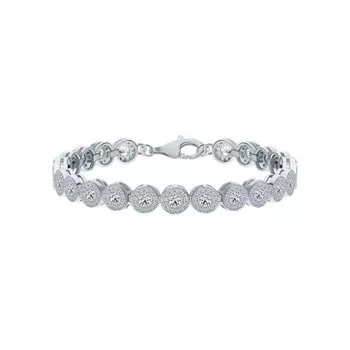 Серебряный браслет с фианитами