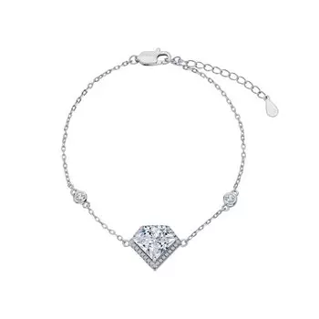 Серебряный браслет с фианитами