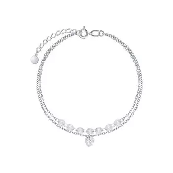 Серебряный браслет с фианитами