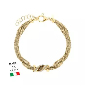 Серебряный браслет с фианитами