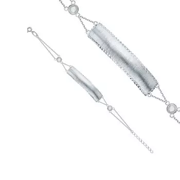 Серебряный браслет с фианитами