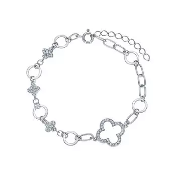 Серебряный браслет с фианитами