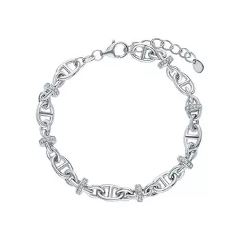 Серебряный браслет с фианитами