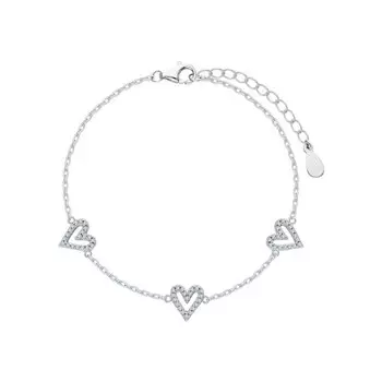 Серебряный браслет с фианитами