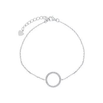 Серебряный браслет с фианитами