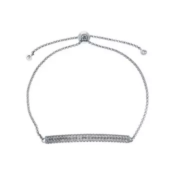 Серебряный браслет с фианитами