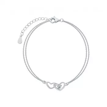 Серебряный браслет с фианитами