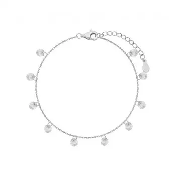 Серебряный браслет с фианитами