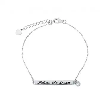 Серебряный браслет с фианитами