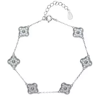 Серебряный браслет с фианитами