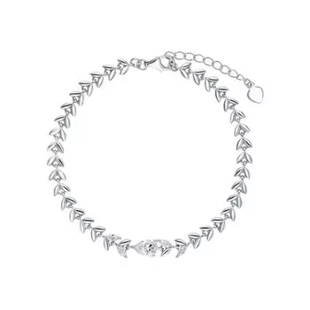 Серебряный браслет с фианитами