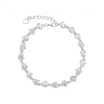 Серебряный браслет с фианитами