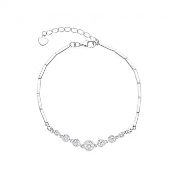 Серебряный браслет с фианитами