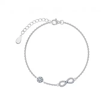 Серебряный браслет с фианитами