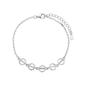 Серебряный браслет с фианитами