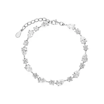 Серебряный браслет с фианитами