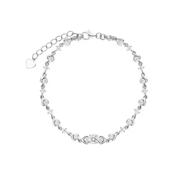 Серебряный браслет с фианитами