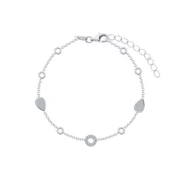 Серебряный браслет с фианитами