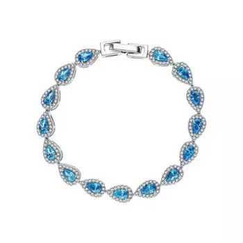 Серебряный браслет с фианитами