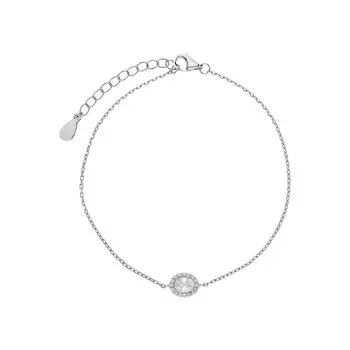 Серебряный браслет с фианитами