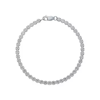 Серебряный браслет с фианитами