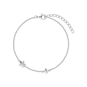 Серебряный браслет с фианитами