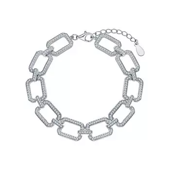 Серебряный браслет с фианитами