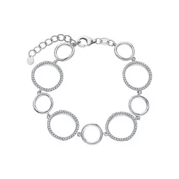 Серебряный браслет с фианитами