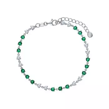 Серебряный браслет с фианитами