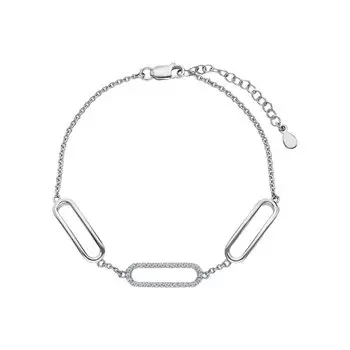 Серебряный браслет с фианитами