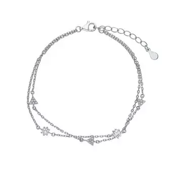 Серебряный браслет с фианитами