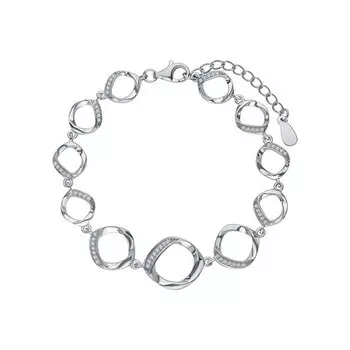 Серебряный браслет с фианитами