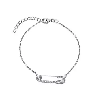 Серебряный браслет с фианитами