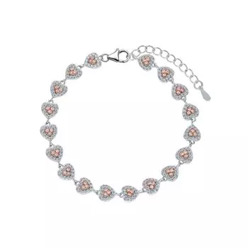 Серебряный браслет с фианитами