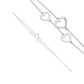 Серебряный браслет с фианитами