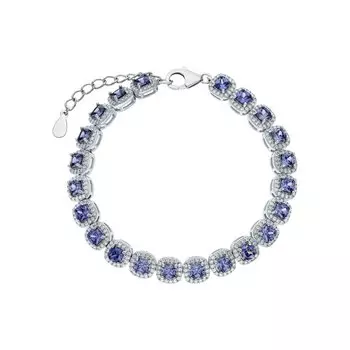 Серебряный браслет с фианитами