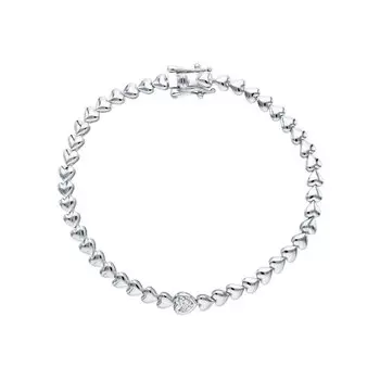 Серебряный браслет с фианитами